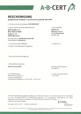 bellomondo ist auch 2020 wieder ABCERT-zertifiziert.